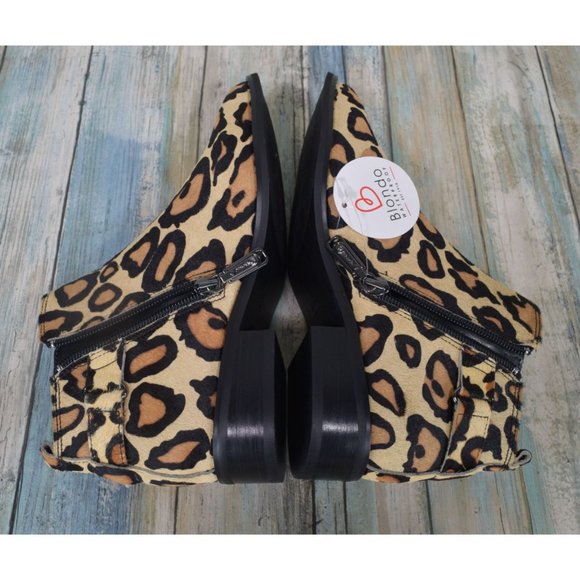 Blondo Tami Waterproof Leopard Print Ankle Boots Size 5.5 (M) Calf Hair Booties - Picture 12 of 13